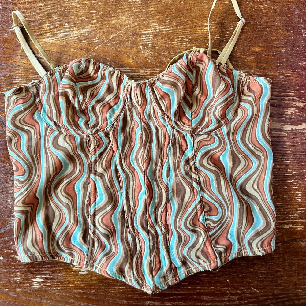 UO corset with tie back